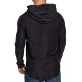 High-quality men's hoodies in solid colors, textured, soft, and breathable.