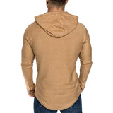 High-quality men's hoodies in solid colors, textured, soft, and breathable.