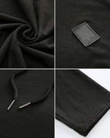 High-quality men's hoodies in solid colors, textured, soft, and breathable.