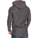 High-quality men's hoodies in solid colors, textured, soft, and breathable.